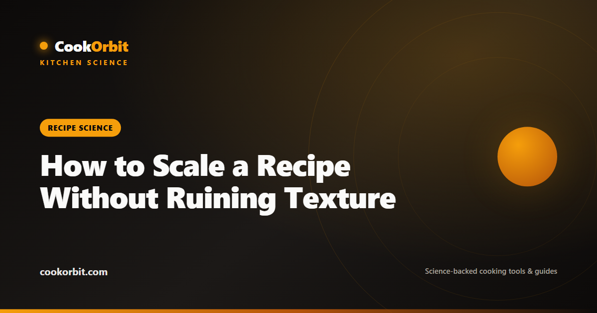 How to Scale a Recipe Without Ruining Texture — CookOrbit