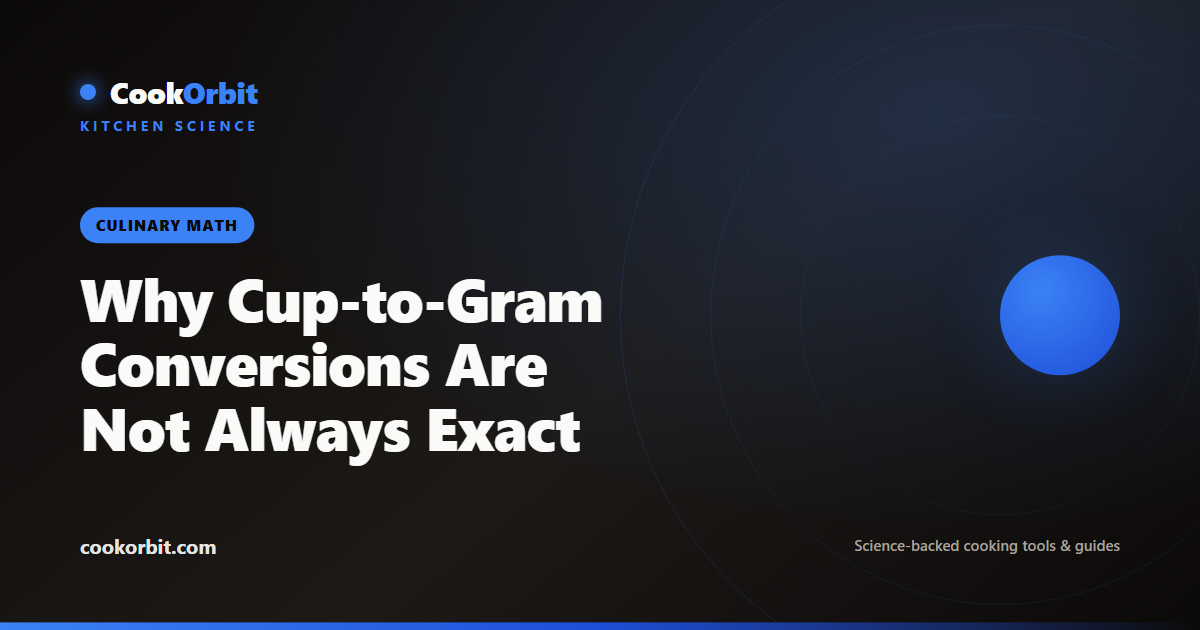 Why Cup-to-Gram Conversions Are Not Always Exact — CookOrbit