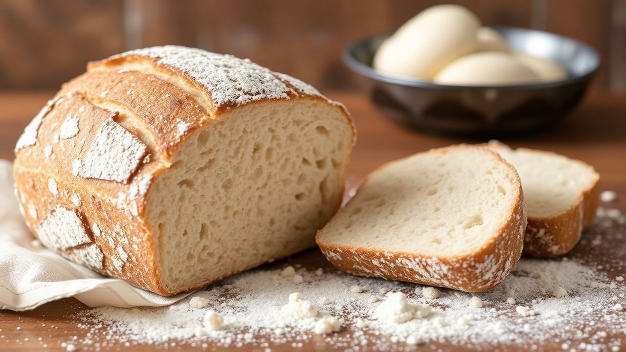 عجينة خبز ممتدة تكشف شبكة الجلوتين المثالية