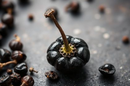 حبات فلفل أسود مفتوحة تظهر البيبيرين، السر الحار داخل التوابل