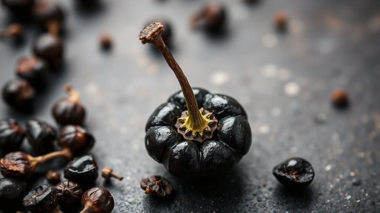 حبات فلفل أسود مفتوحة تظهر البيبيرين، السر الحار داخل التوابل
