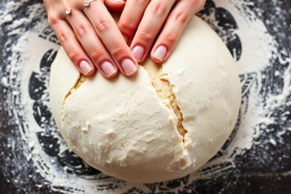 عجين لم يُعجن: خبز كثيف ومفتت مع قشرة غير منتظمة