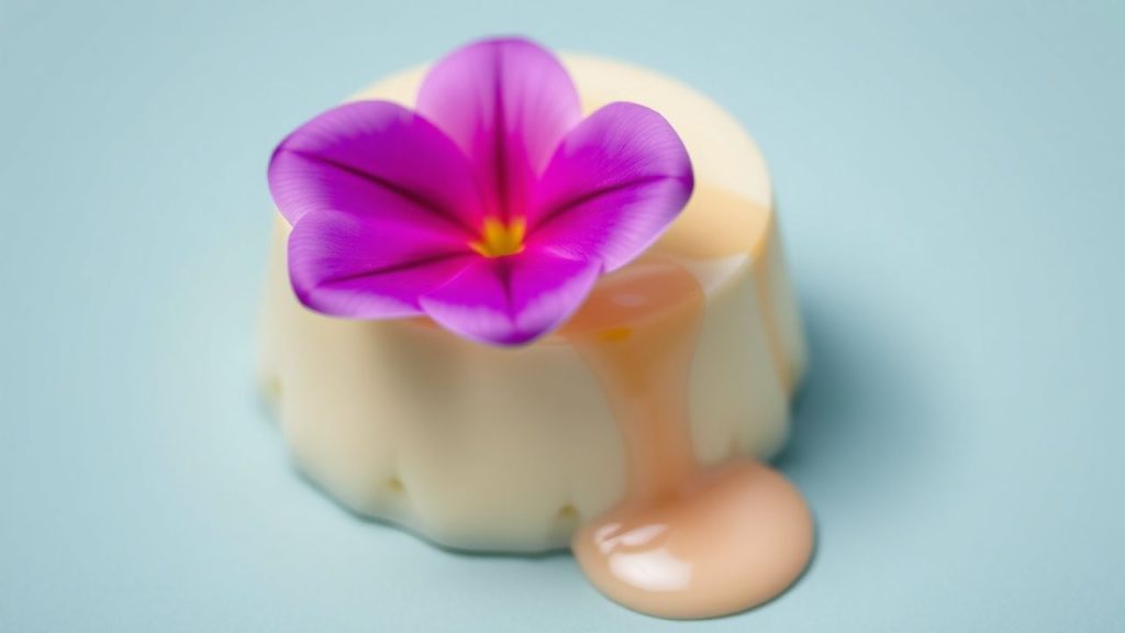 طبقة كاسترد ناعمة تتكوّن من تخثّر بروتين البيض، كتحفة صالحة للأكل