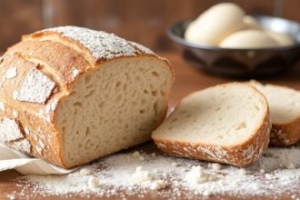 عجينة خبز ممتدة تكشف شبكة الجلوتين المثالية