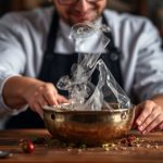 شيف يتذوق طعامًا بتركيز لتعلّم فن تذوّق النكهات