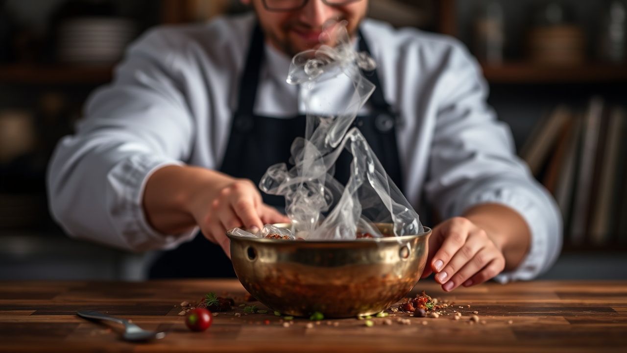 شيف يتذوق طعامًا بتركيز لتعلّم فن تذوّق النكهات