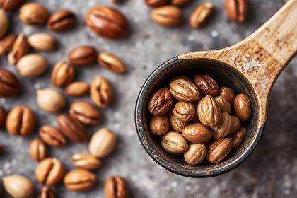 مكسرات وبذور محمصة تظهر تحولات النكهة والروائح نتيجة التفاعلات الكيميائية