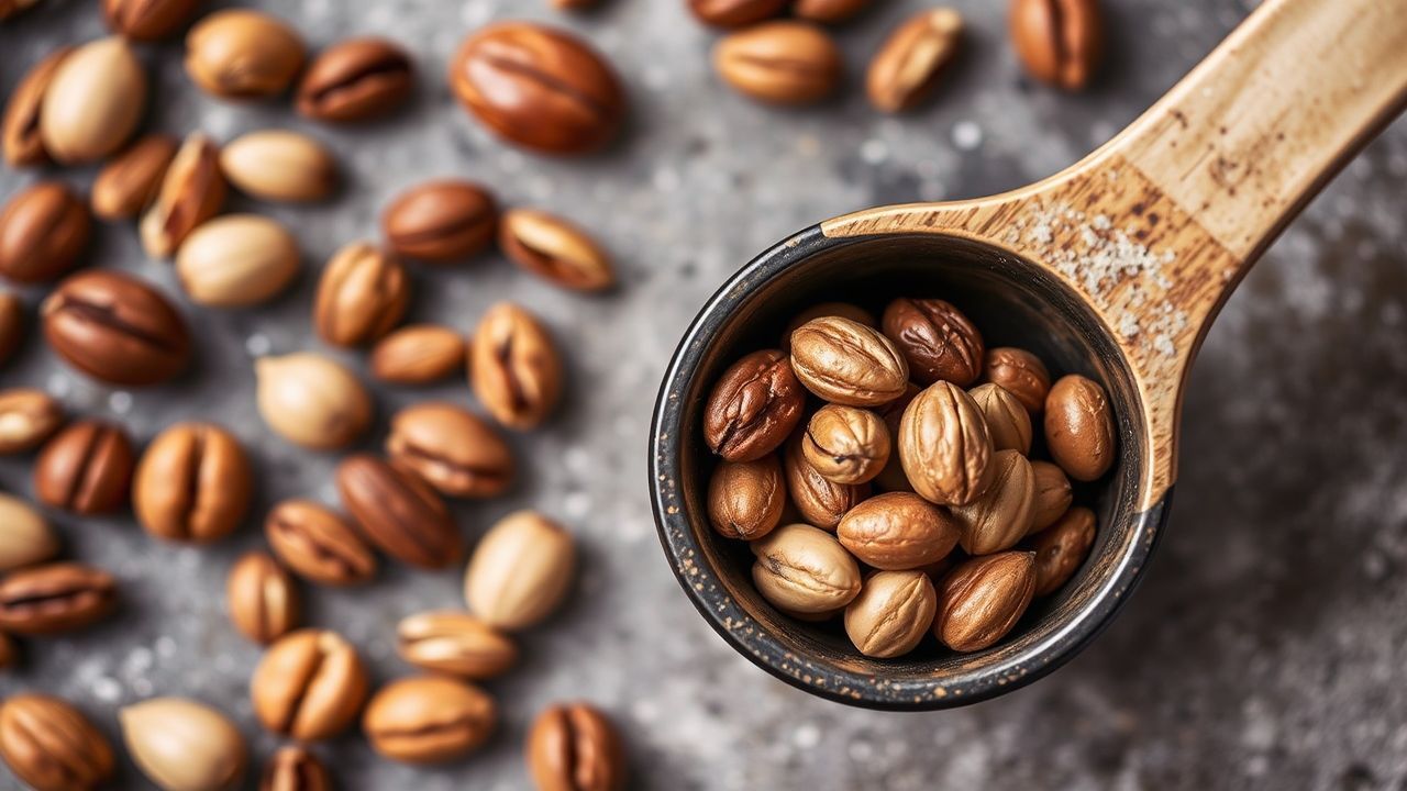 مكسرات وبذور محمصة تظهر تحولات النكهة والروائح نتيجة التفاعلات الكيميائية