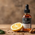 قوارير ومستخلصات نكهة وملعقة خشبية تعكس سحر استخراج النكهات