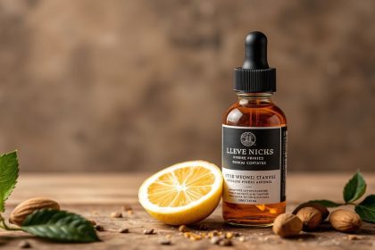 قوارير ومستخلصات نكهة وملعقة خشبية تعكس سحر استخراج النكهات