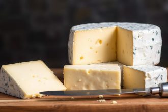شرائح جبن تظهر تداخل البروتينات أثناء النضج وتكوّن النكهات