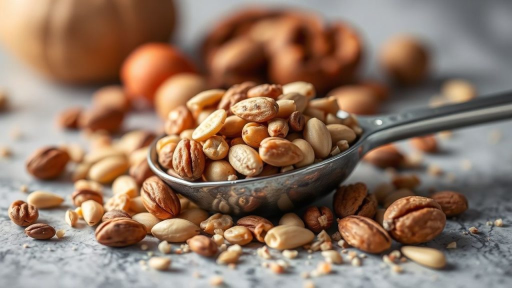 Pan toasting nuts and seeds, aromatic steam highlighting flavor chemistry