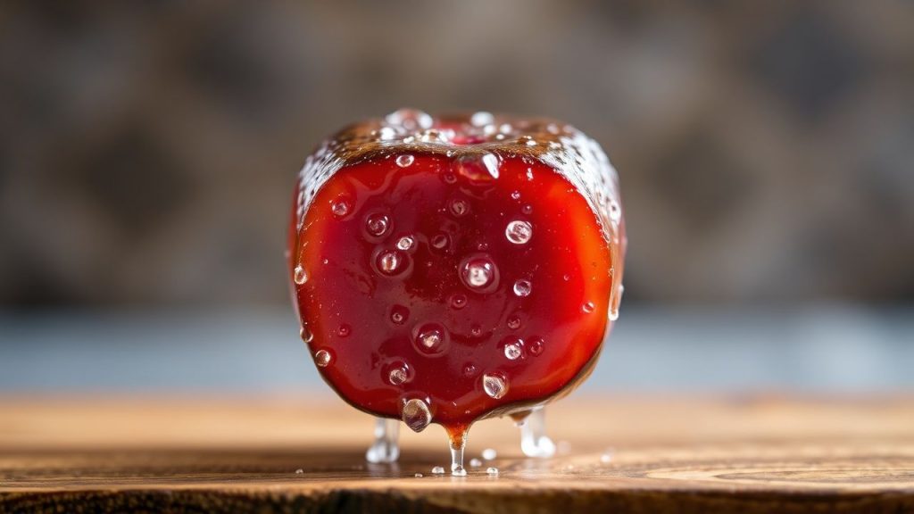 قطعة لحم في محلول مملح توضح تقنية النقع للحفاظ على الرطوبة