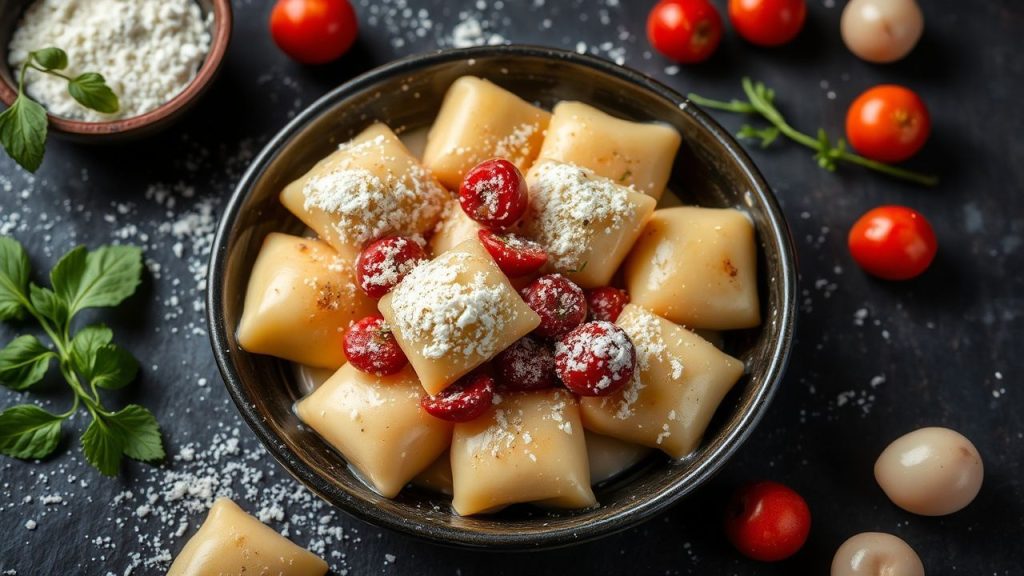 Gnocchi with molten center, golden crust and creamy interior
