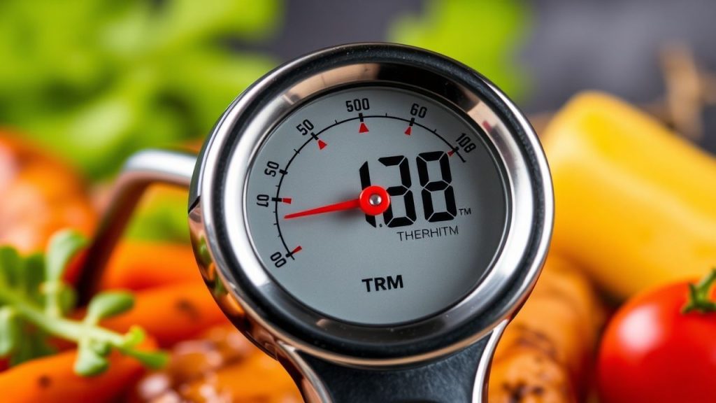 Unlocking Flavor: food thermometer in use