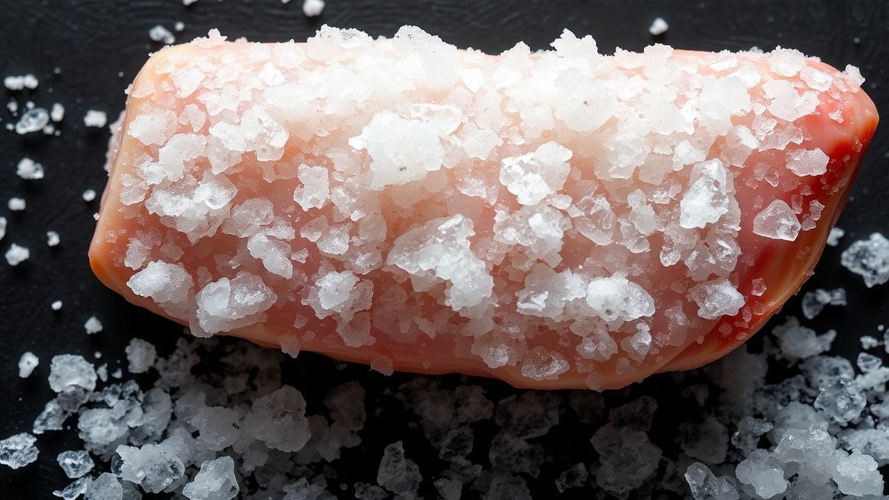 مخطط علمي يوضح كيف يحافظ الملح على اللحوم عبر الزمن