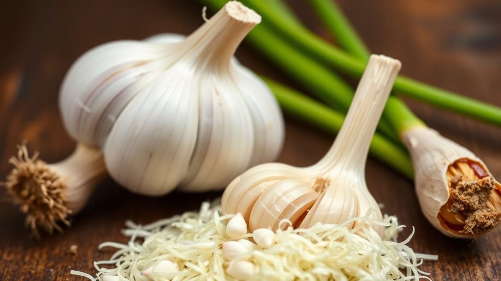 garlic cloves on counter