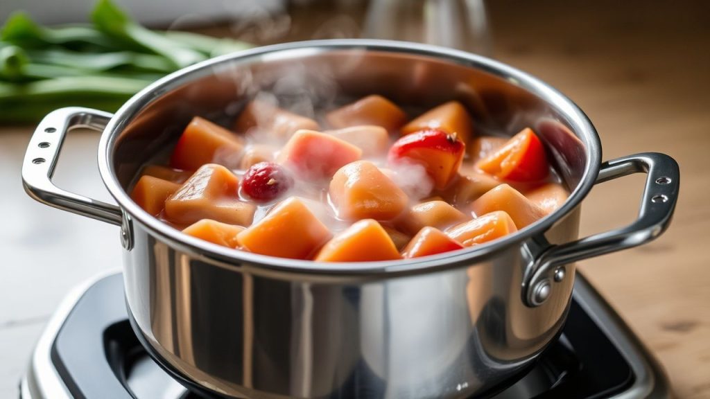Double boiler melting chocolate