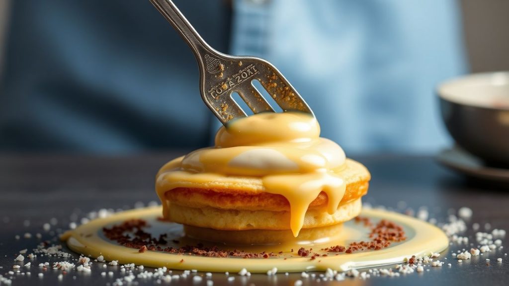 Golden battered food on a rack