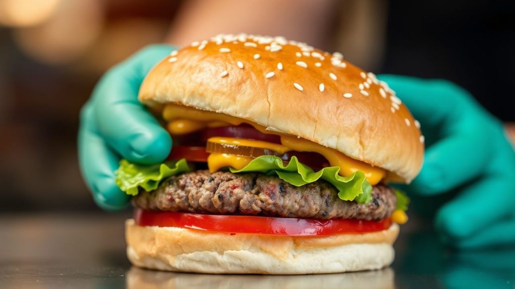 Smash burger crust and assembly