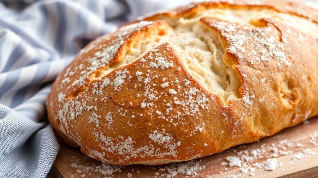 Baked loaf showing crust color