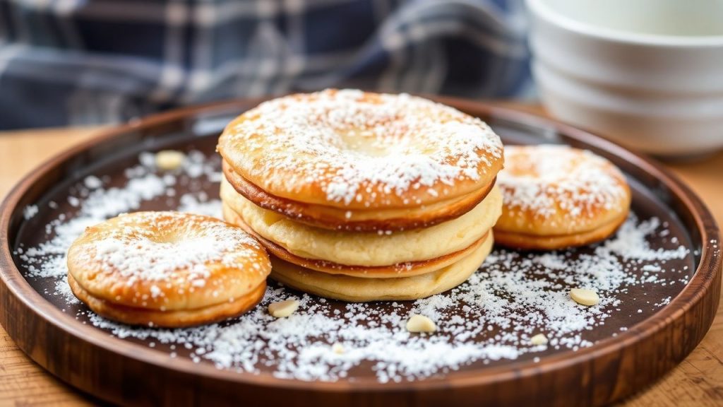 Layered pastry cross-section