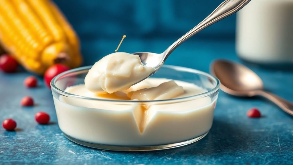 Luxuriously creamy pudding revealing the molecular magic of cornstarch at work