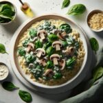 Savor the Flavor: Creamy Spinach & Mushroom Orzo Delight