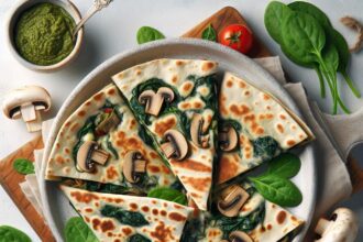 Savor the Flavor: Baked Spinach Mushroom Quesadillas Delight