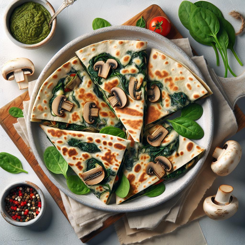 Savor the Flavor: Baked Spinach Mushroom Quesadillas Delight