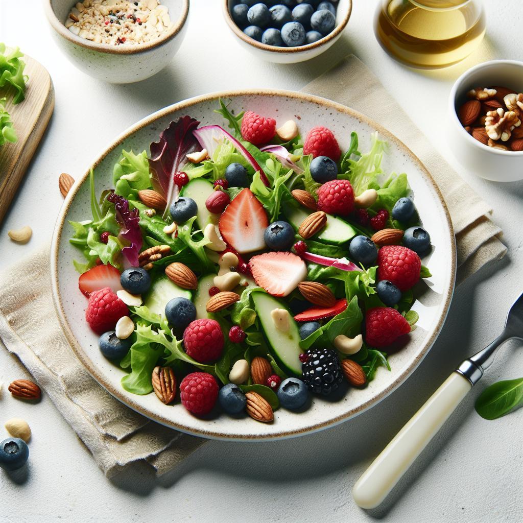 Brighten Your Plate: Spring Mix Salad with Berries & Nuts