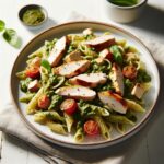 Indulge in Creamy Pesto Chicken Pasta: A Flavorful Feast