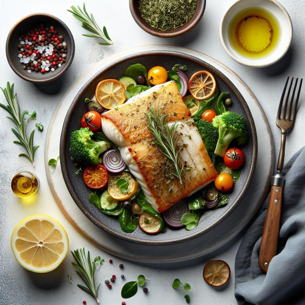 Herb-Kissed Baked Halibut: A Flavorful Seafood Delight