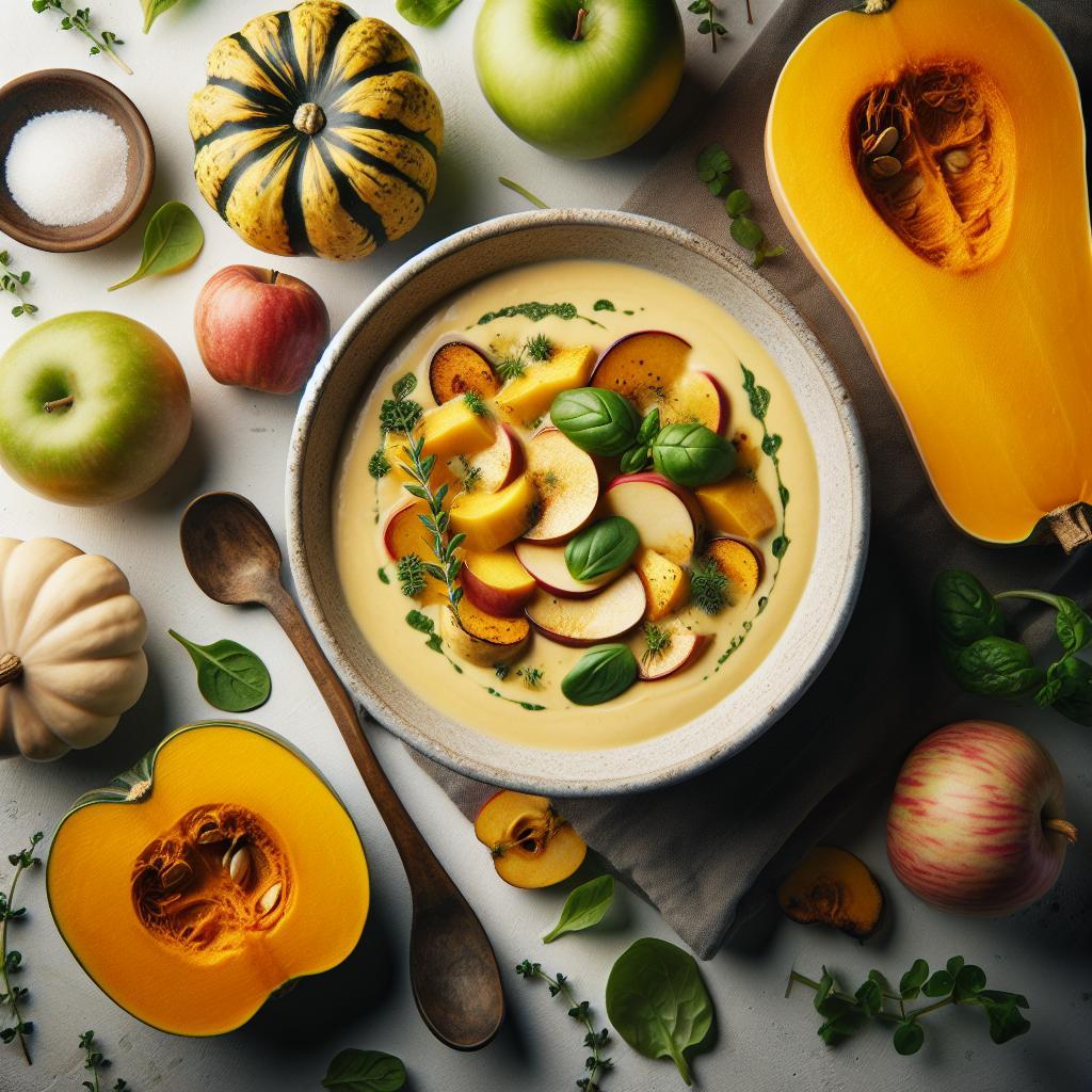 Cozy Up with Creamy Roasted Squash and Apple Soup Delight