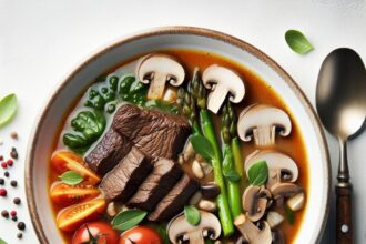 Savor the Rich Flavors of Hearty Beef and Mushroom Soup