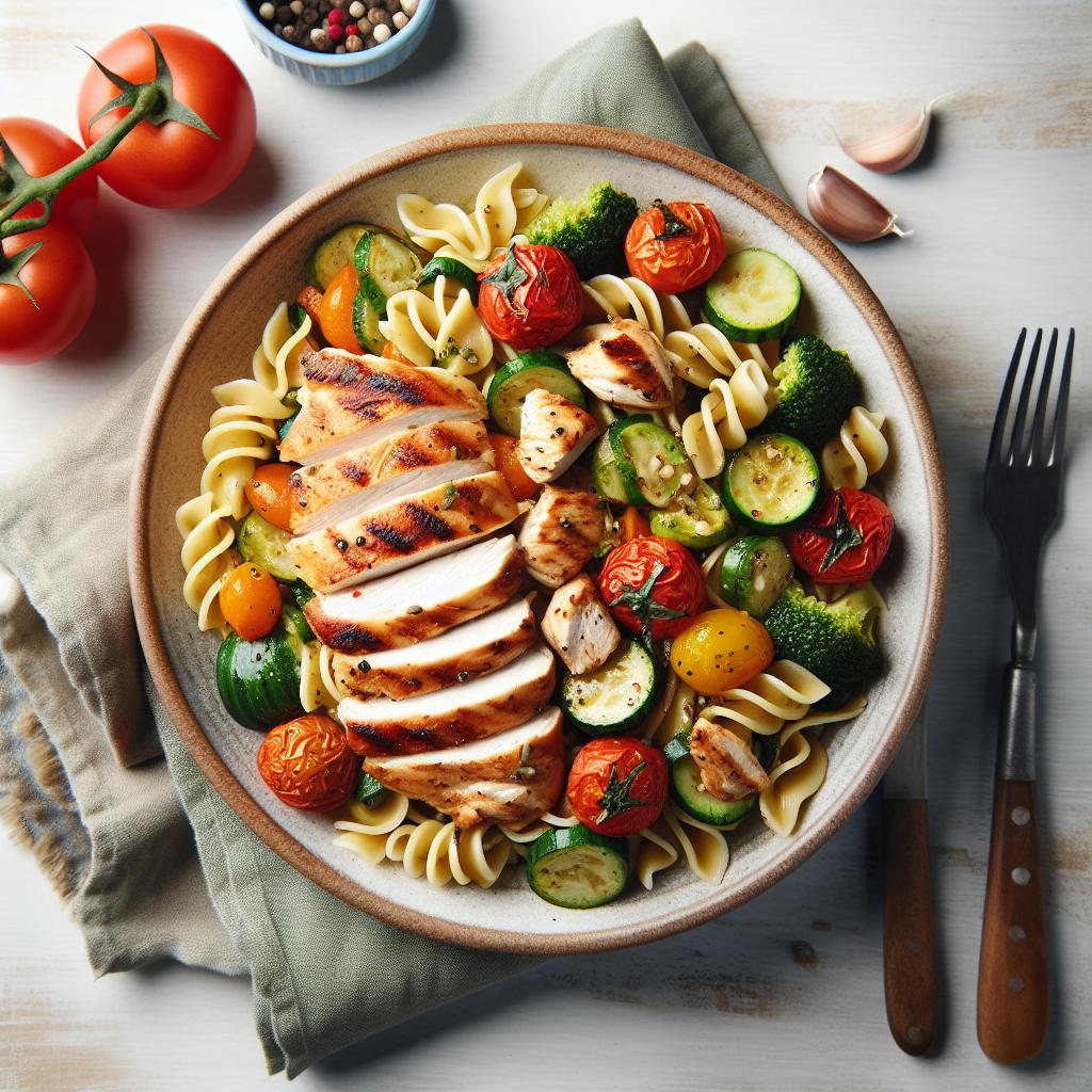 Wholesome Chicken and Vegetable Pasta: A Flavorful Feast