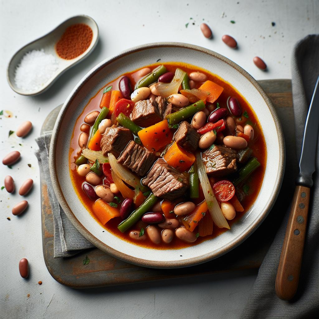 Hearty Beef and Bean Stew: A Comforting Flavor Fusion