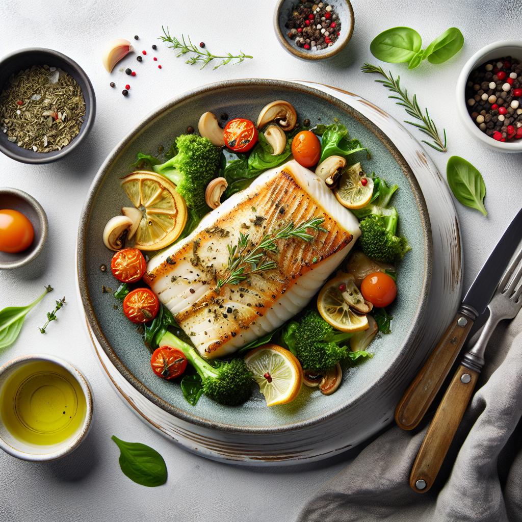 Herb-Kissed Baked Halibut: A Flavorful Seafood Delight