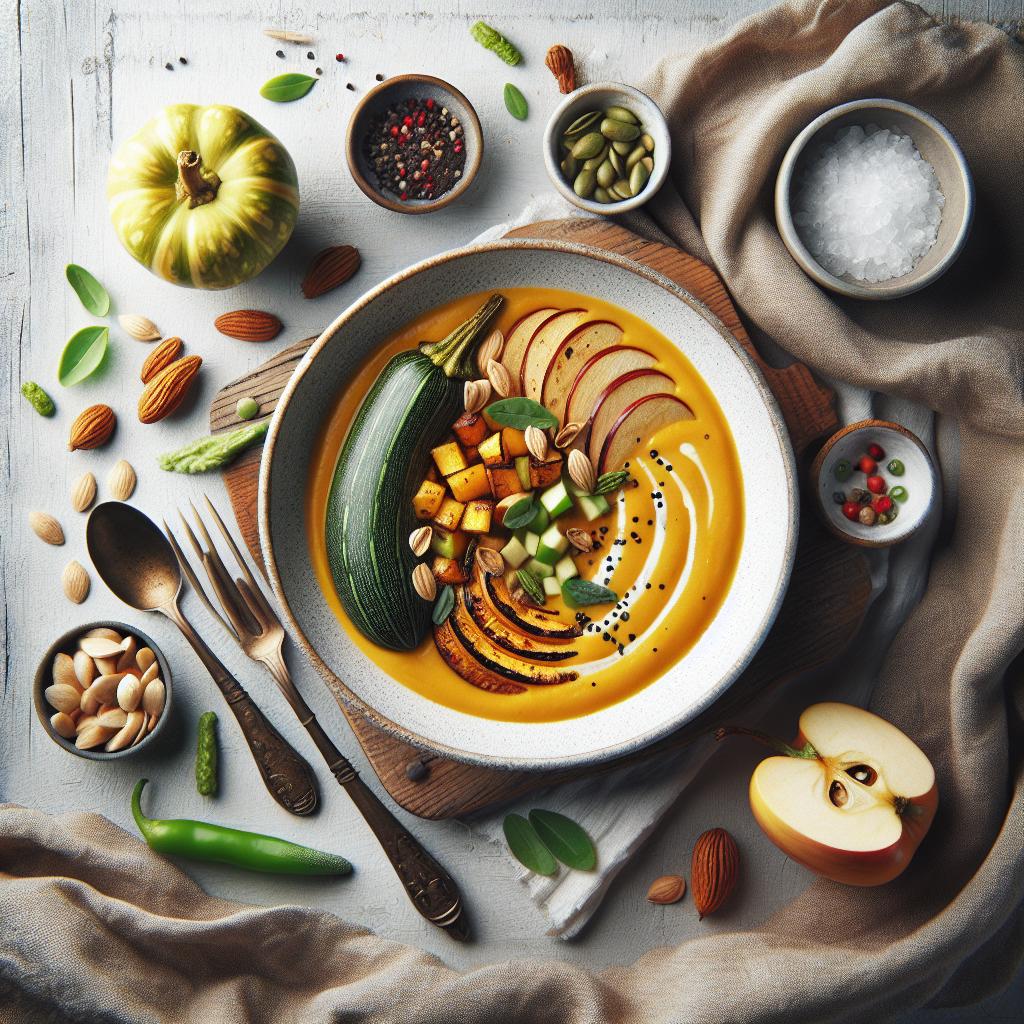 Cozy Up with Creamy Roasted Squash and Apple Soup Delight