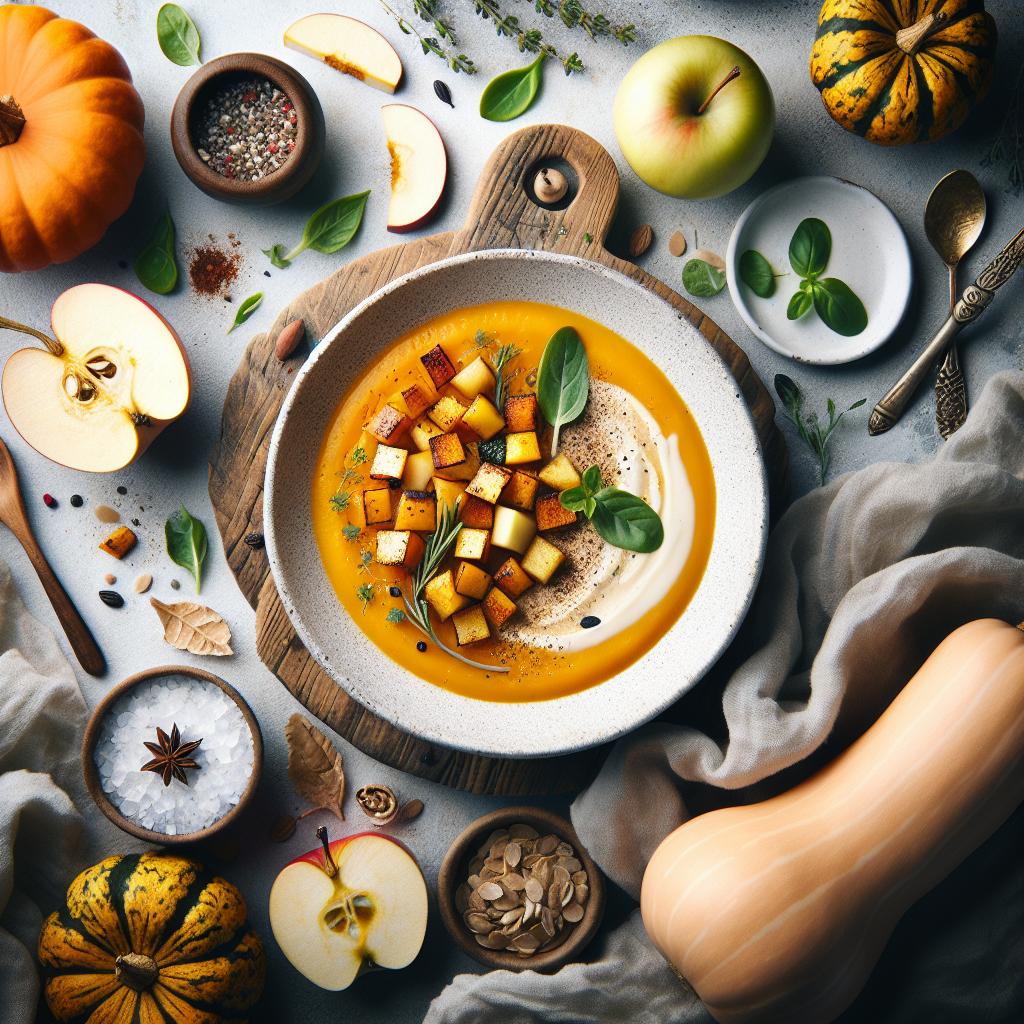 Warm Up with Savory Roasted Squash and Apple Soup Delight