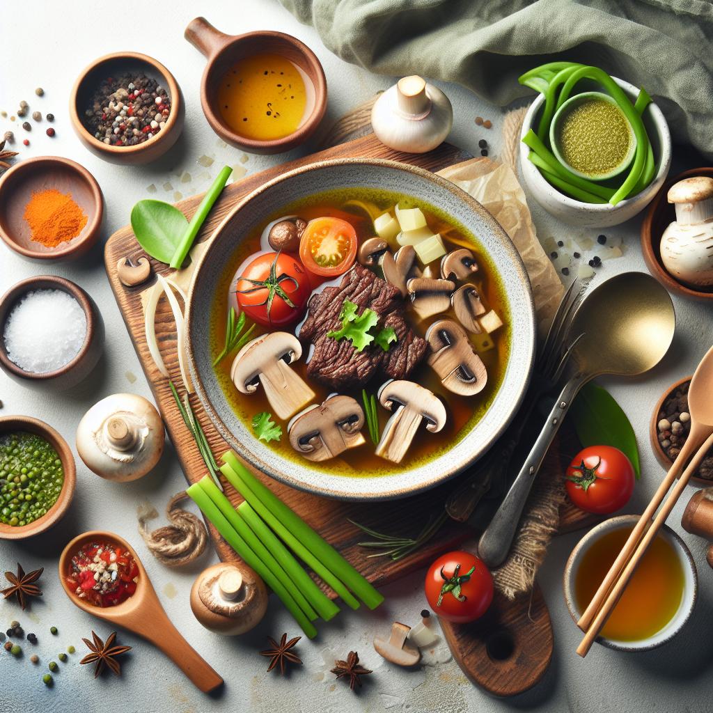 Savor the Rich Flavors of Hearty Beef and Mushroom Soup