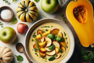 Cozy Up with Creamy Roasted Squash and Apple Soup Delight