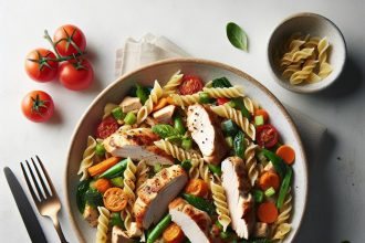 Wholesome Chicken and Vegetable Pasta: A Flavorful Feast