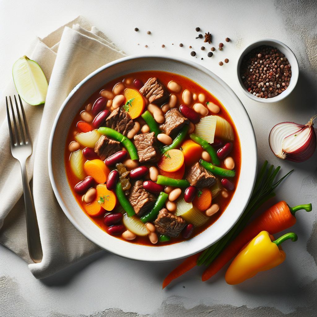 Hearty Beef and Bean Stew: A Comforting Flavor Fusion