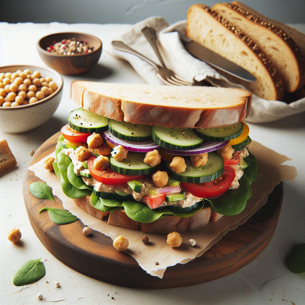 Chickpea Salad Sandwiches: A Creamy, Crunchy Delight