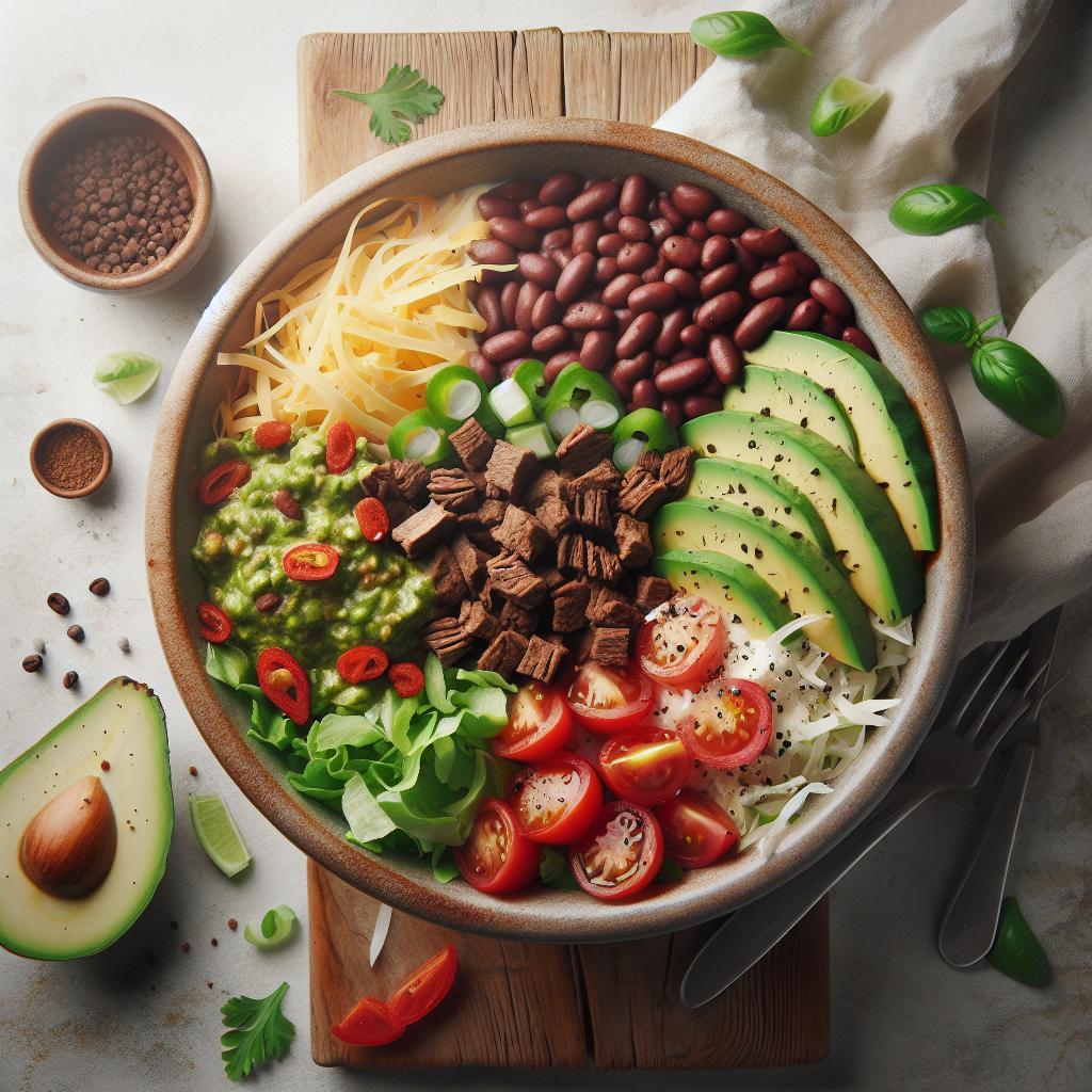 Hearty Beef and Bean Burrito Bowls: Flavorful Fiesta Bowls