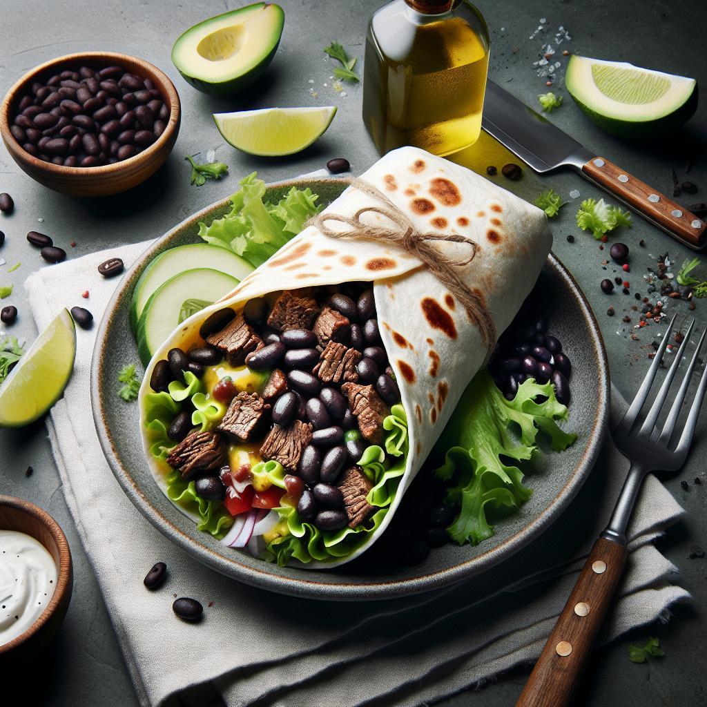 Hearty Beef Burritos with Black Beans: A Flavorful Fiesta