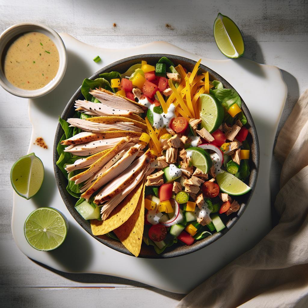 Zesty Turkey Taco Salad with Fresh Lime Dressing Delight