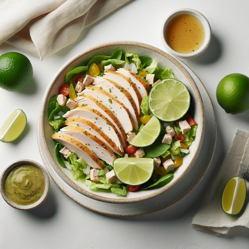 Zesty Turkey Taco Salad with Fresh Lime Dressing Delight
