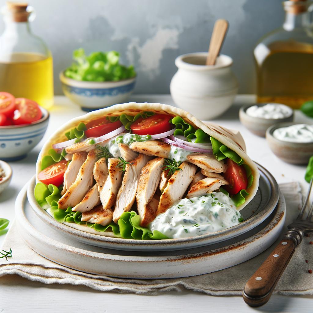 Savor the Flavors: Greek Chicken Gyros with Creamy Tzatziki
